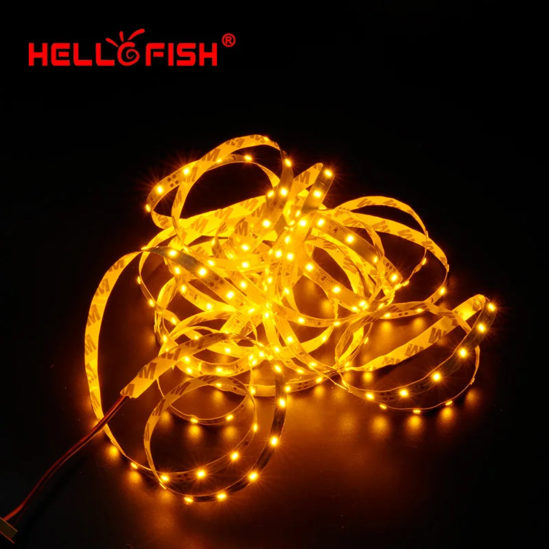Hello Fish 5 м 300 светодиодный 2835 SMD светодиодный светильник, 12 В гибкий светильник 60 светодиодный/м светодиодный ленточный, RGB/белый/теплый белый/синий/зеленый/красный/желтый