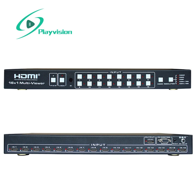 1080P Hdmi бесшовный переключатель 16X1 с мульти просмотром 16 в 1 выход 3 Hdcp 2 поддержка