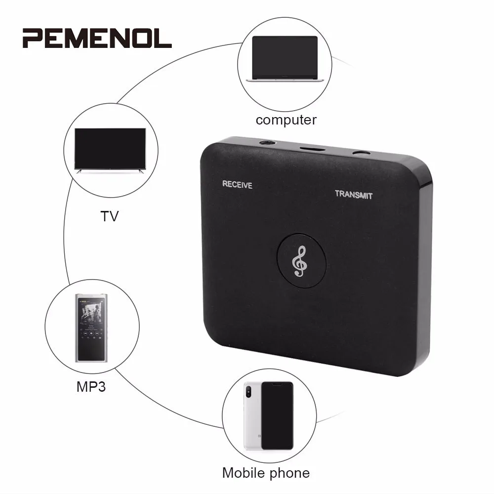 2 в 1 Беспроводной Bluetooth 4 аудио приемник передатчик для телевизора 3 5 мм AUX HD стерео