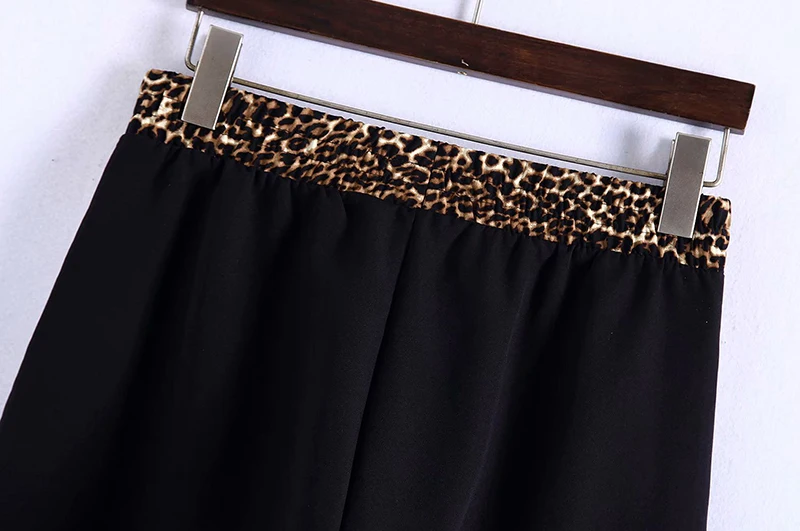 Винтажные леопардовые штаны для бега с полосками по бокам для женщин, мода, эластичный пояс, карманы, женские брюки, повседневные брюки, Pantalon Mujer