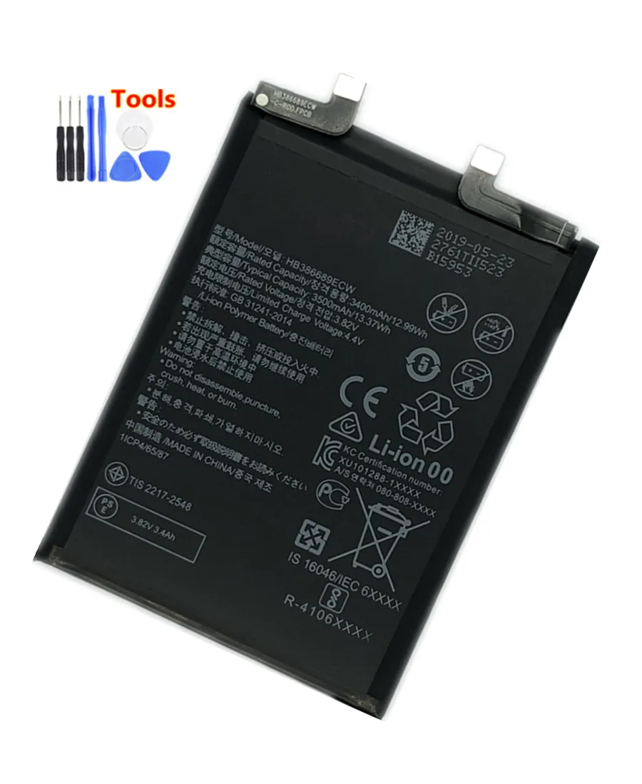 

High Quality HB386689ECW 3400/3500mAh battery For Huawei Honor Magic 2 Replacement Li-ion Polymer Batteria + Free Tools
