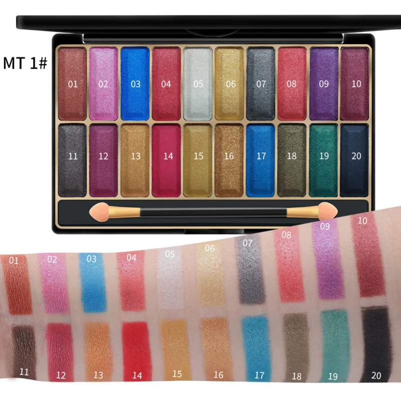 

Makeup Eye Shadow Palette 20 Colors Makeup Eye Shadow Palette Glitter Eyeshadow Palette Matte Flash Low Light Make Up TSLM1