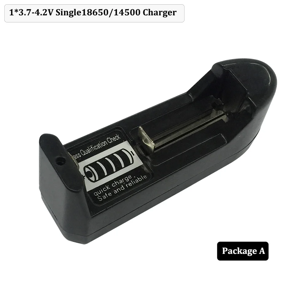18650 14500 10440 Зарядное устройство 3,7 V-4,2 V Перезаряжаемые литий-ионный Батарея+ ЕС/США Разъем для фонарь и для фары 50 - Испускаемый цвет: Single Charger
