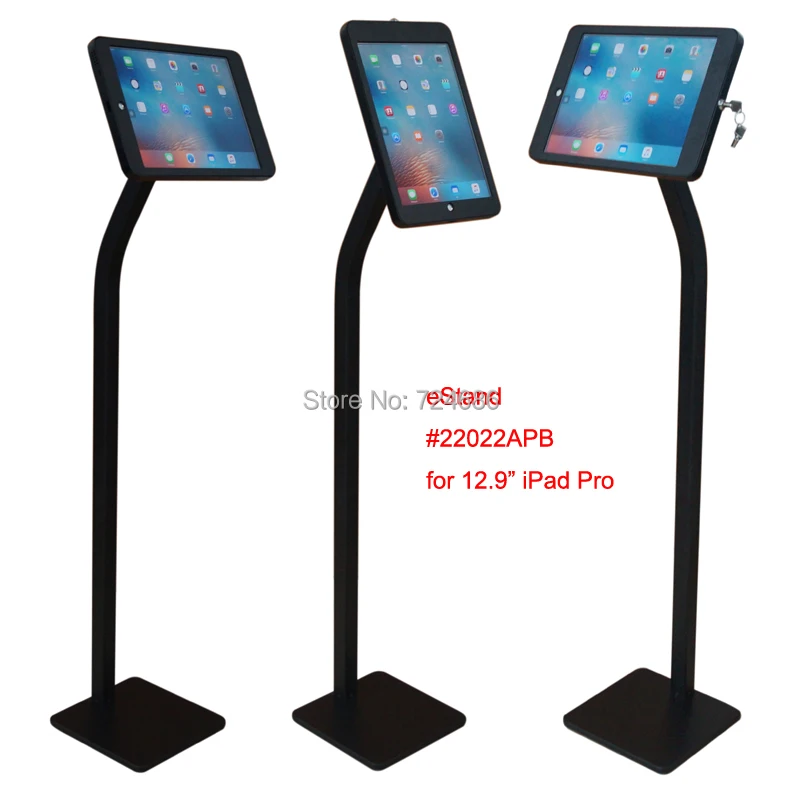for iPad pro 12.9" floor stand support secure display lock kiosk