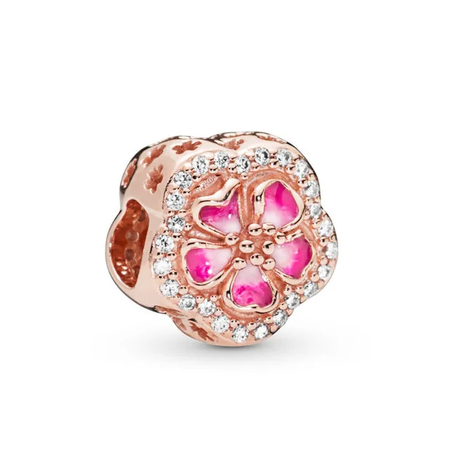 

Kristie 100% 925 sterling silver spring 2019 new product 788079CZ romantic peach series rose string charm beaded free package