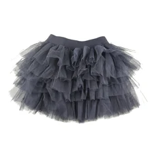 Winniefashions Factory!new 2014 Black Color Cotton Tulle Skirt Baby Girl Skirts Toddler Kids Skirts 3-12years Free Shipping