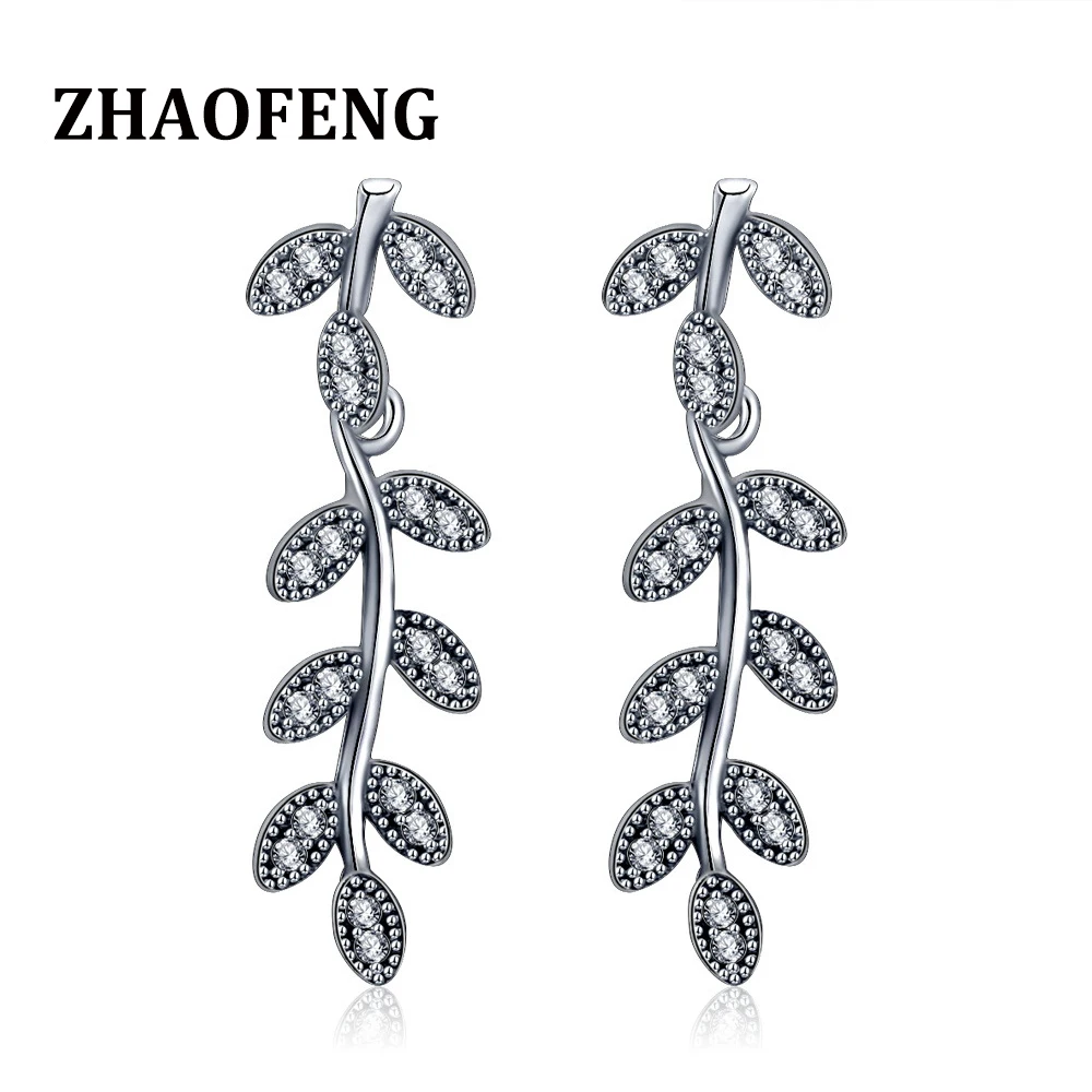 

ZHAOFENG fashion earrings stud bohemian Branch silver statement aesthetic luxury gifts for women pendientes plata trendy earings