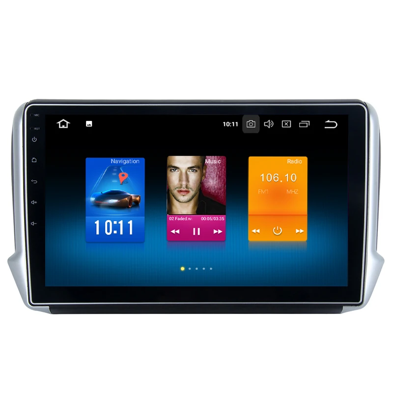 Discount for Peugeot 208 2008 Octa core PX5 Android 8.0 car radio gps player with 4G RAM 32G ROM wifi 4g usb Auto Stereo Multimed 1