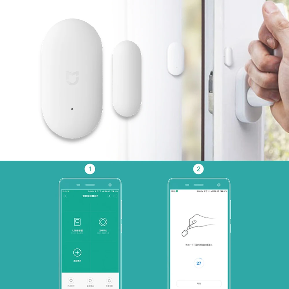Xiaomi Smart Door Window Sensor Multi-Function Home Security Remote APP Control Home Alarm Safety System Smart Home Tools