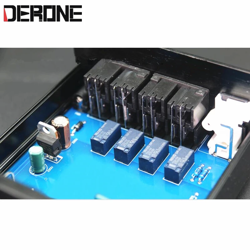 professional 4 way audio signal selector Audio switching equipment Input signal selection adapter for amplifier free shipping