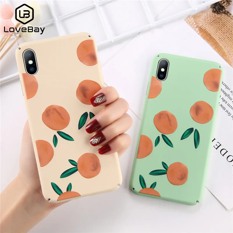 Чехол Lovebay Fresh Orange для Iphone 7/8 Plus X/XR XS MAX 6 S чехол мобильного телефона все включено PC