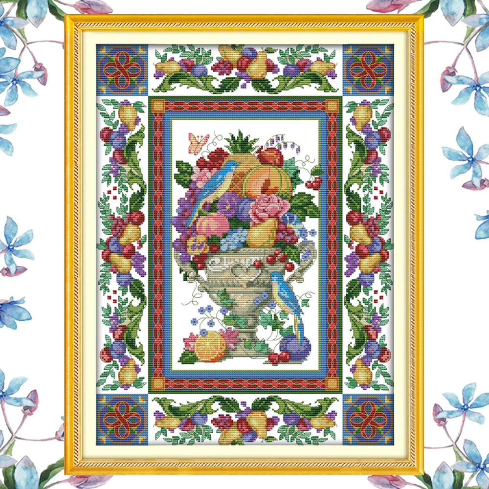 NKF Набор для вышивки крестиком набор рукоделия с фруктовыми чашками|cross stitch kits|cross