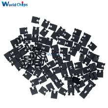 100 шт Шаг перемычки коротковолновой крышки& Заголовки& провода корпуса 2,54 мм шунта