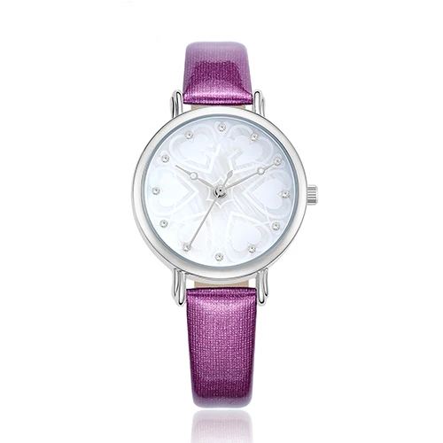 

2018 Women Rhinestone Watches Lady Rotation Dress Watch brand Real Leather Band Big Dial Bracelet Wristwatch Crystal Watch
