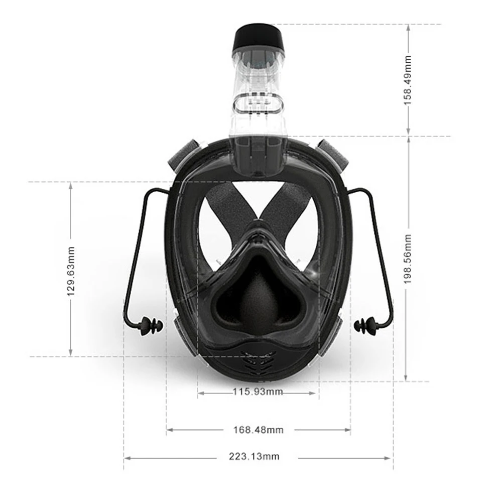 Горячая Дайвинг Маска анфас маска для подводного плавания цельный Gasbag подводное плавание маска для детей взрослых Новые