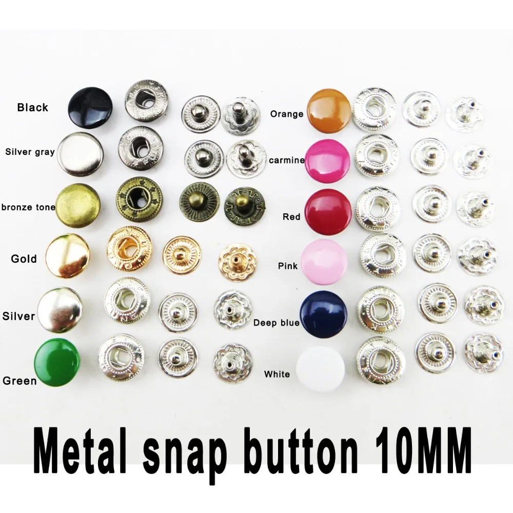 50 шт 10 мм Серебряная металлическая кнопка швейная одежда аксессуар сумка кнопки SMB-003