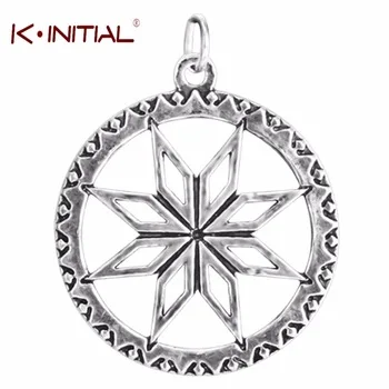 Kinitial Alatyr Silver Slavic Charms Pendant Jewelry Making Perun Protect God Runes Family Success Sun Good Pendants Accessories
