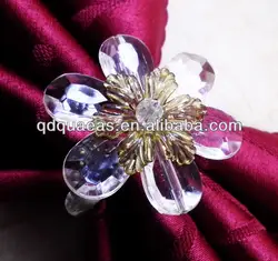 Прозрачный акриловый кольцо для салфеток, объемный цветок держатель для салфеток