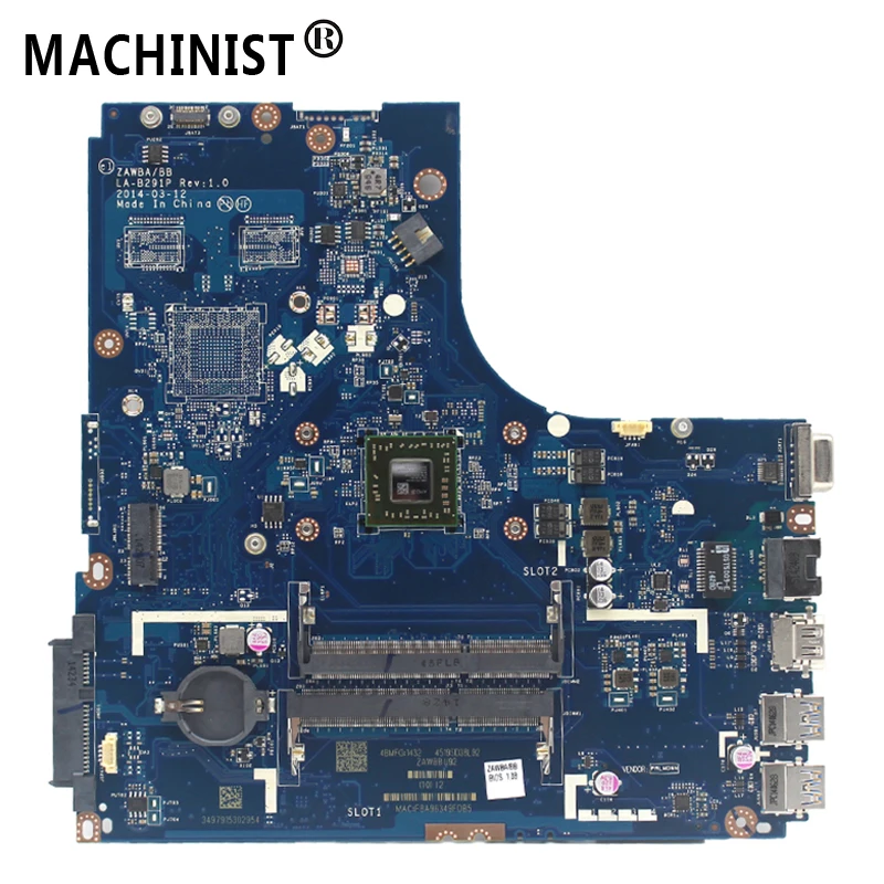 Оригинальная материнская плата для ноутбука Lenovo B50 45 CPU ZAWBA/BB E1 6010 5B20G3723811 100%