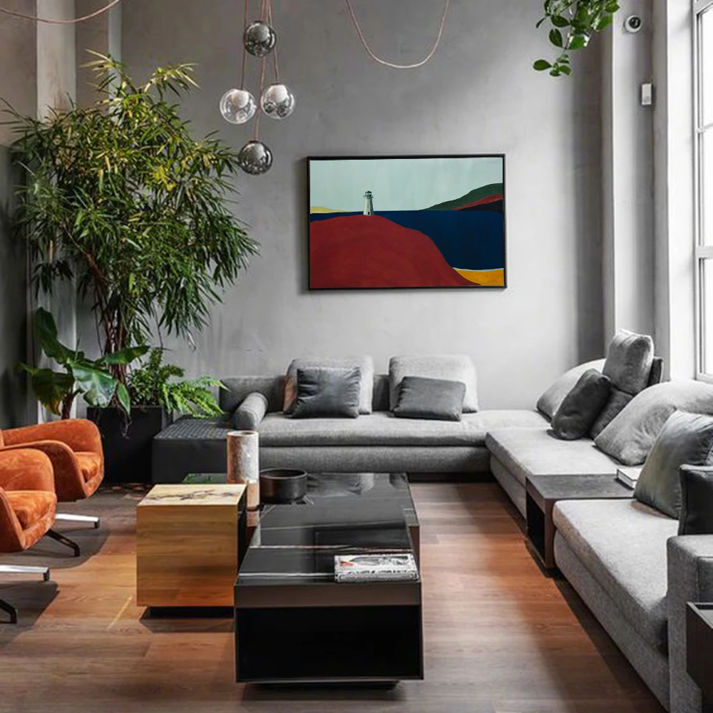 

AAHH Big Size Landscape Canvas Painting Dordic A Man Standing Picture Print on Canvas Wall Art Picture for Home Decor No Frame