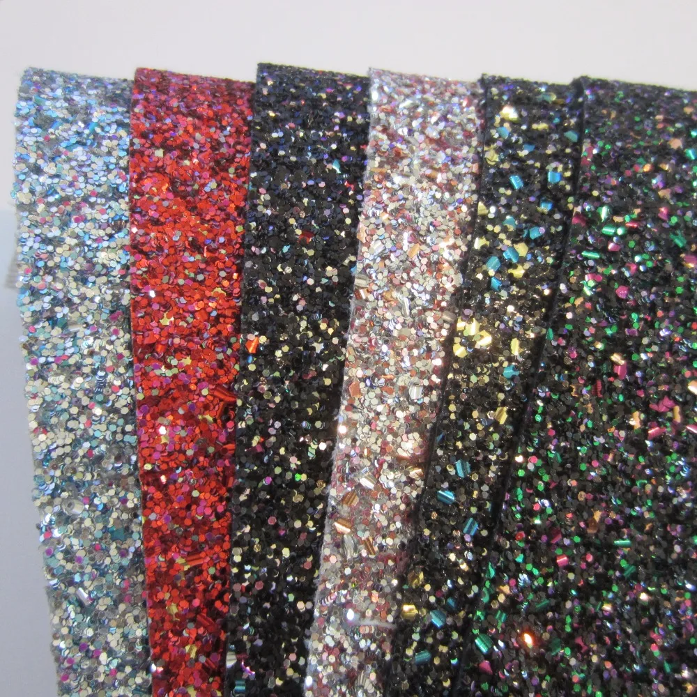 Buy 6pcs A4 sheet 30cm x 21cm chunky glitter leather