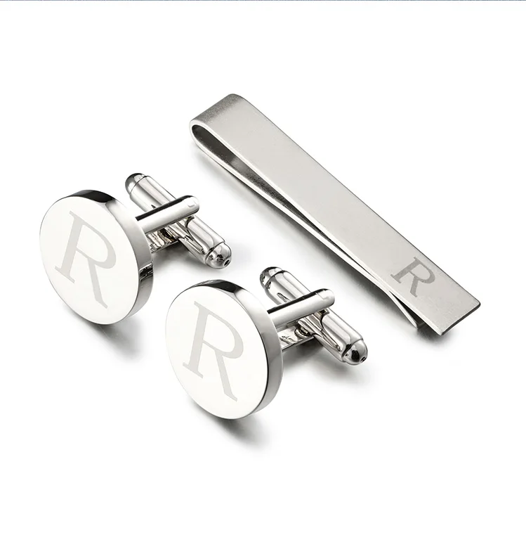 Men's Round Tuxedo Shirt Studs Set And Cufflinks With Black Center MP Men's Round Tuxedo Shirt Studs Set And Cufflinks With Black Center MP