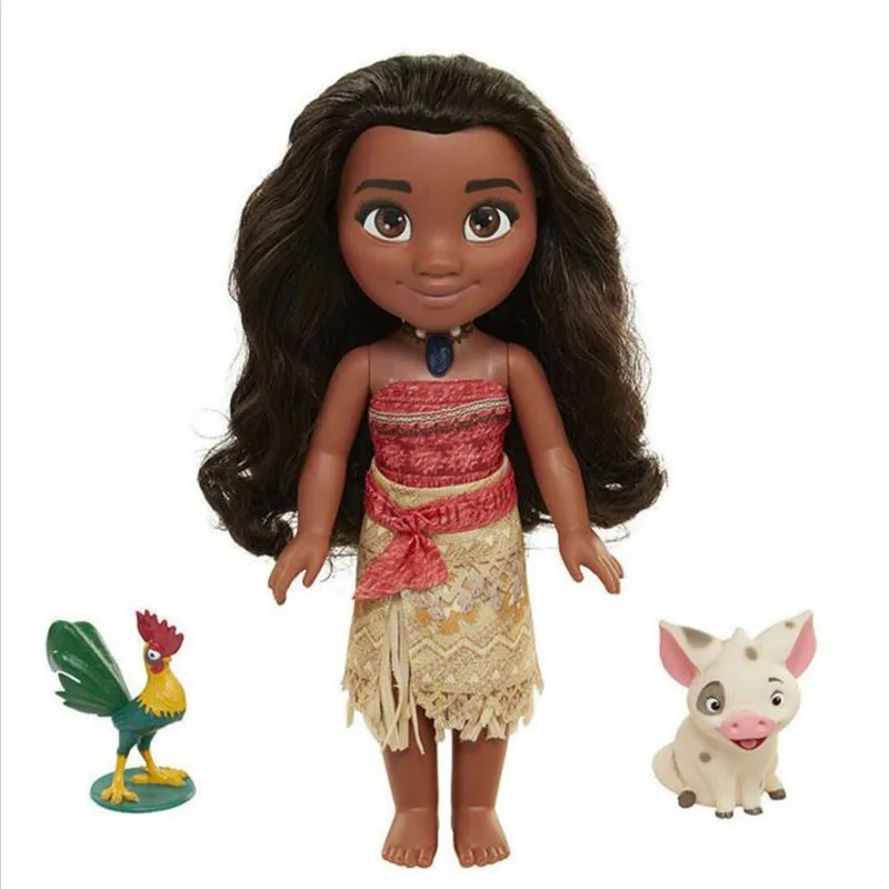 Моана Vaiana фильм Waialiki Мауи Heihei куклы Boneca модели с музыкой фигурки детей Lover