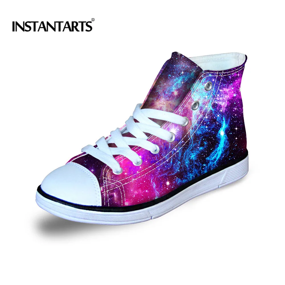 Boys Girls Galaxy High Top Canvas Shoes Boots Little Kids Children Casual Flats