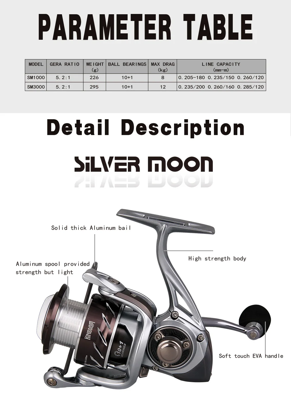Kingdom Carbon Fiber Bait Casting Fishing Reel 10+1BB 5.21 226g 295g High Speed Fishing Reels Spinning Saltwater (1)