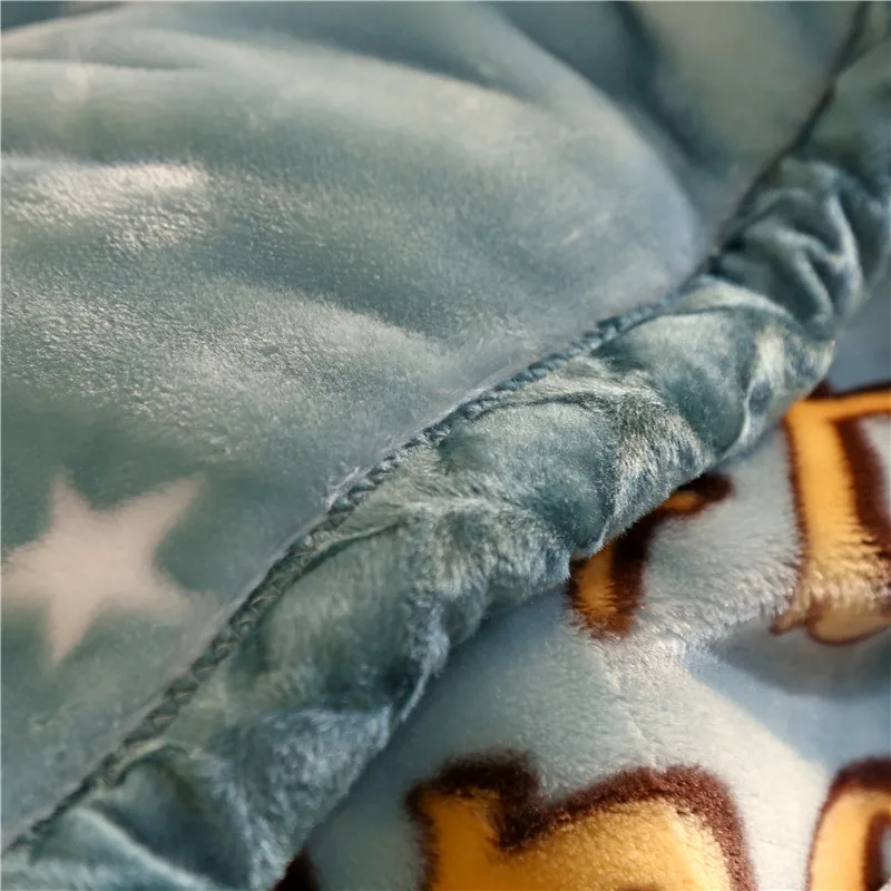 Двухслойное утолщенное супер мягкое Норковое одеяло Raschel, теплое зимнее покрывало с рисунком из мультфильма, односпальная кровать, одеяло для взрослых s