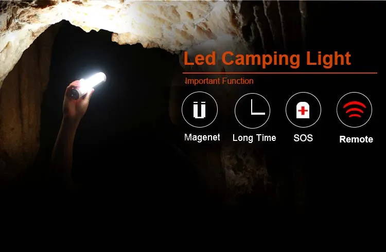 Мощный магнитный дистанционный кемпинг свет кабинет палатка Bivvy лампа 1 Вт Черный Белый USB Перезаряжаемый открытый кемпинг фонарь бар свет