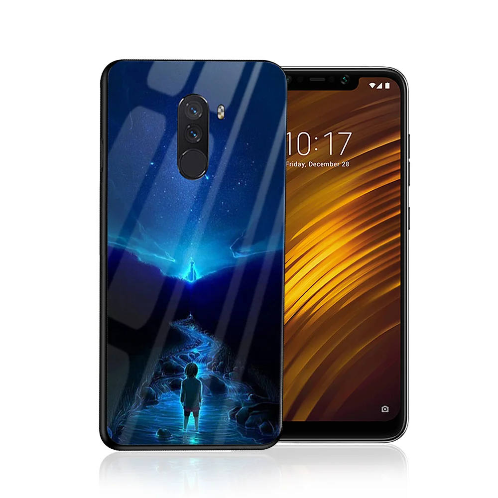 For Xiaomi Pocophone F1 Tempered Glass Cases Mirror