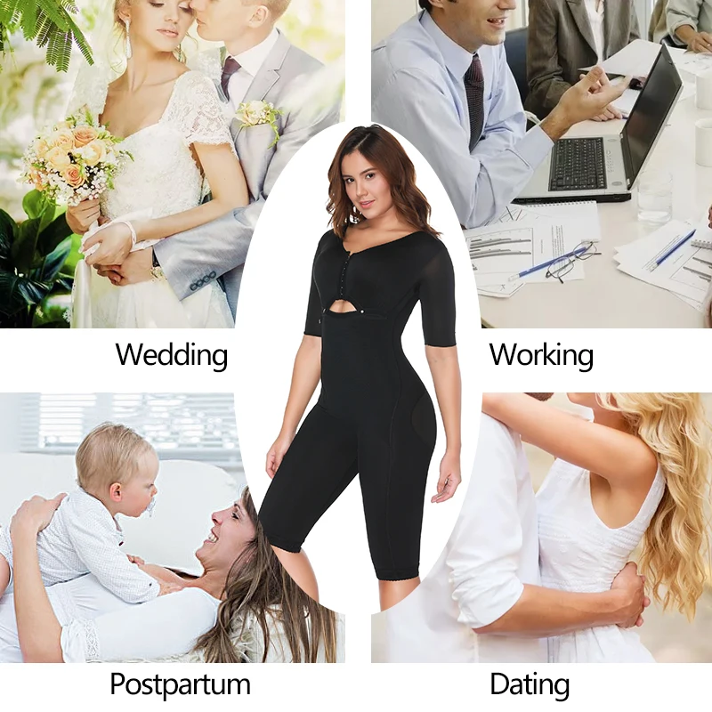  VASLANDA Women Full Body Shaper Post Partum Bodysuits Slimming Underwear Waist Girdles Trainer Butt