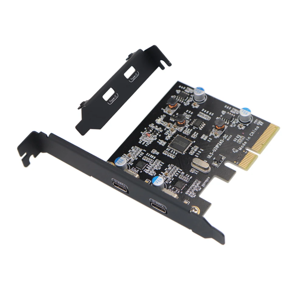 Desktop PCIe X4 Adapter Card To USB 3.1 Gen2 10Gbps USB-A TYPE-C ASM1142 Chip