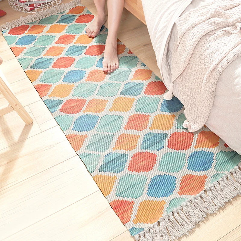 Ковер в скандинавском стиле, спальный диван, домашний декоративный коврик, коврик разных размеров, свежая ватная одежда, Прямая