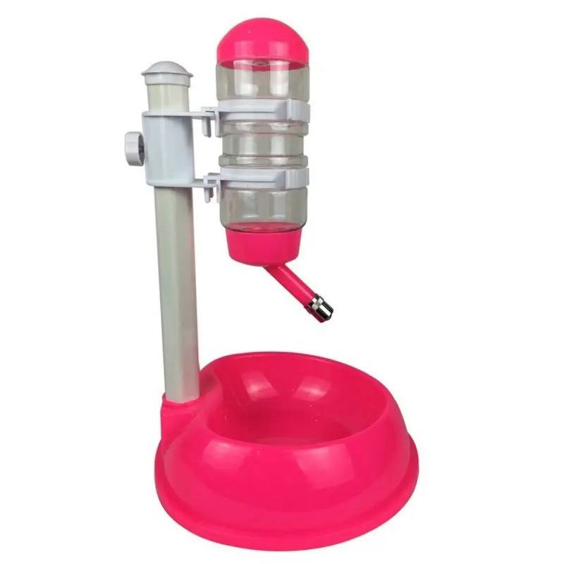  Automatic Pet Cat Dog Water Drinker Dispenser Stand Feeder Bottle Plastic Drinking Fountain Food Dish Pet Supplies (1)