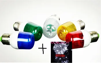 

E27 Slow flashing strobe light bulb outdoor sign lights flashing warning lights billboard storm E27 lamp 120pcs + 3pcs light str