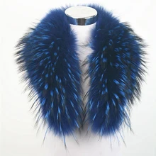 Зимние женские натуральный мех енота воротник теплый натуральный шарф подкладка 80 см для парка капюшон отделка оптом S1080WS