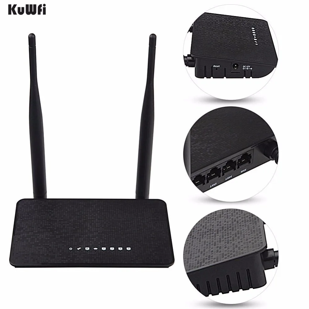 Wi Fi роутер KuWFi 300 Мбит/с 2 4 ГГц с антеннами|wireless extender|smart wifi routerwifi router |