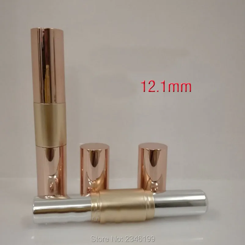 30pcs/lot 12.1mm Double-edge Empty Lipstick Tube New Arrival High Class DIY Lip Balm Subpackage Gold High-end Makeup Tool | Красота и