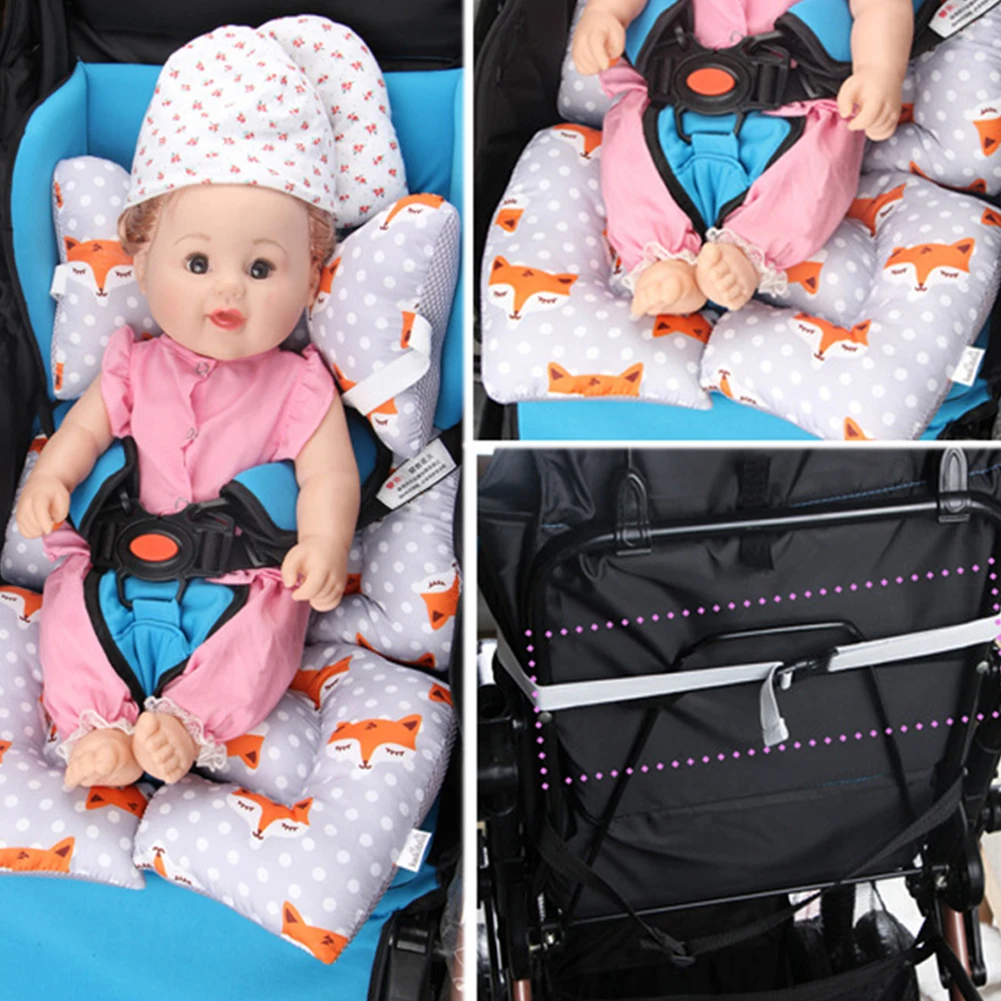 cheap Stroller Warm Pad Car Cartoon Animal Mattress Seat Cushion Baby Cotton Chair Pillow Case Thick