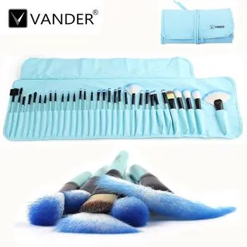 

Vander Professional Blue 32pcs Make Up Brushes Set Foundation Face&Eye Powder Blusher Pinceaux Cosmetics Makeup Brush Kit Case