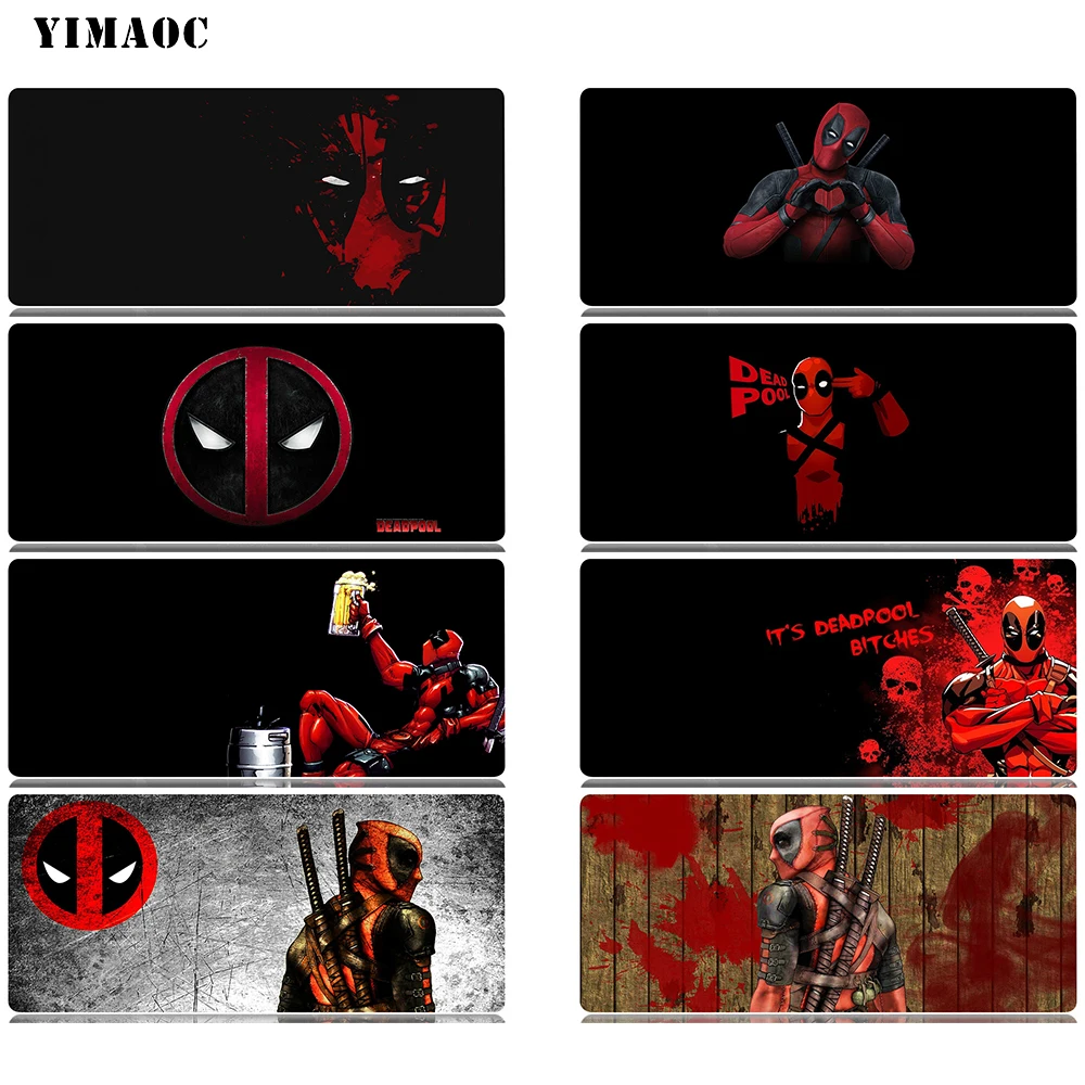 

YIMAOC Marvel comics Deadpool Mouse Pad Computer Mousepad Anti-slip Natural Rubber Gaming Mouse Mat 30x60 cm