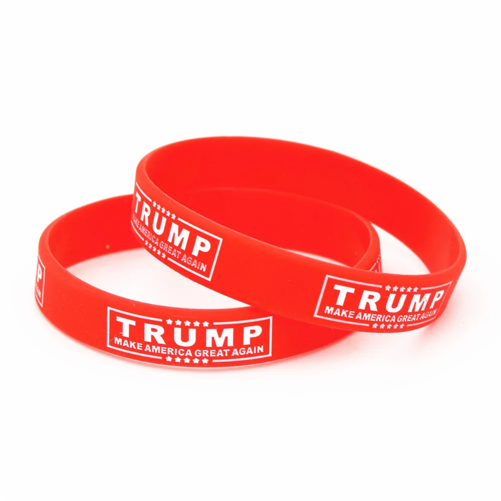 1 шт. силиконовый браслет с надписью Make America Great опять|Браслеты голограммой| |