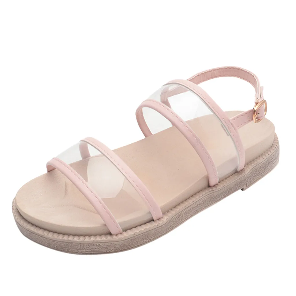 

SAGACE Casual Shoes Women's Flat Open Toe Roman Women Shoe Non-Slip Ladies Sandals Platform Buckle Strap Fashion Sandals May 29