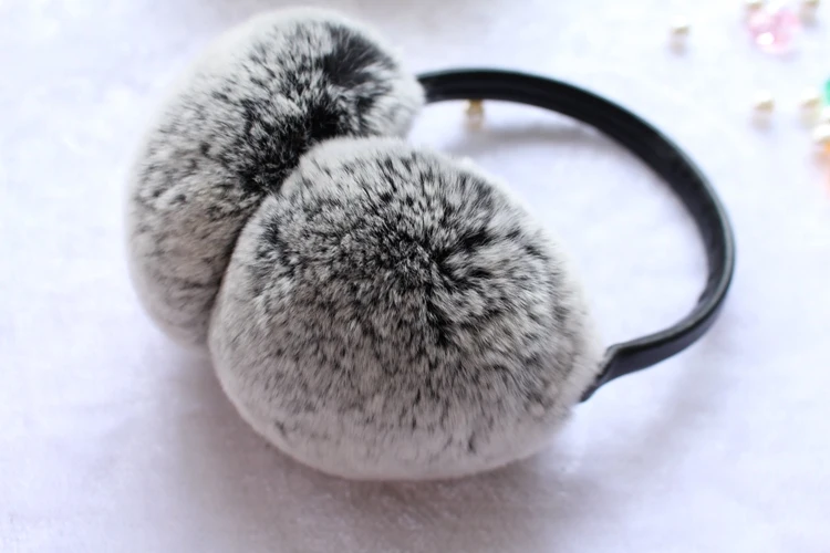 natural rex rabbit fur earmuffs (1)