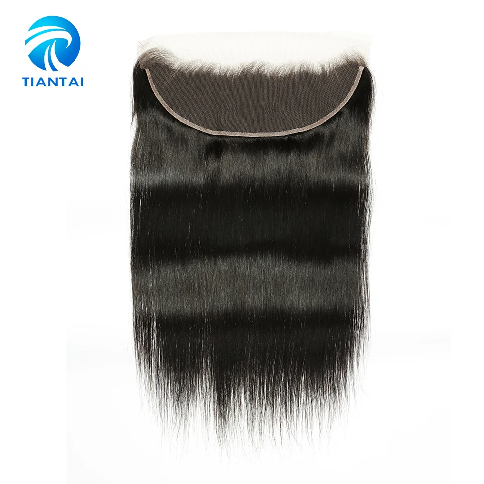 Straight Hair Weave Remy Hair 3 Bundles With Frontal Peruvian Human Hair Extensions With Frontal Natural Color