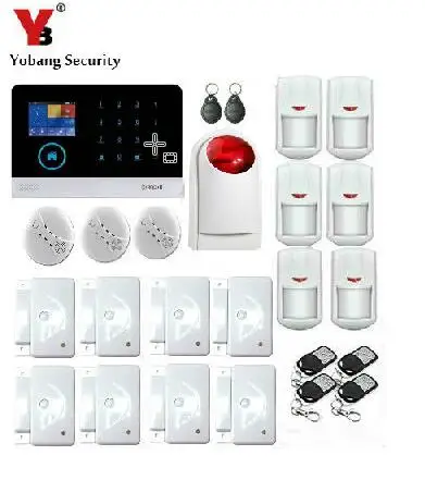 Yobang Security-IOS & android APP Control WIFI GSM Alarma Intrusion Safety&Fire Alarm Smoke Detector For Home Garden Security
