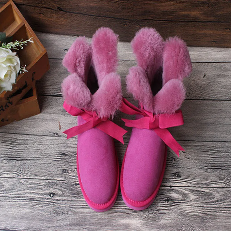 Классические зимние ботинки высокого качества женские ботинки из натуральной овечьей кожи на натуральном меху модные теплые шерстяные зимние ботинки