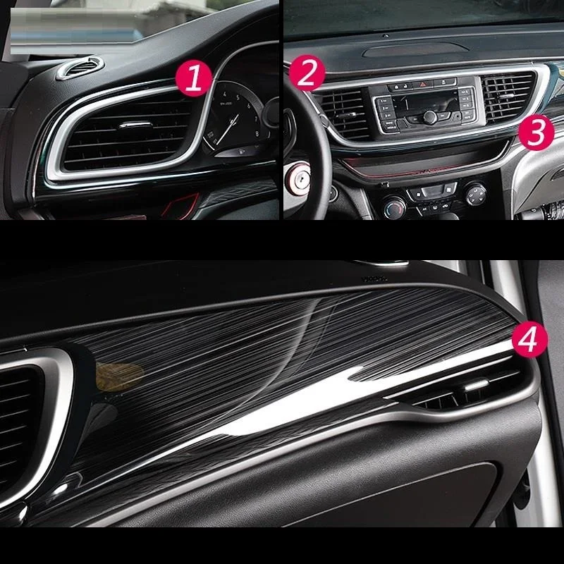 

Automovil Automobile Dashboard Control System Interior Dashing Bright Sequins Sticker Strip 15 16 17 18 19 FOR Buick Excelle GX
